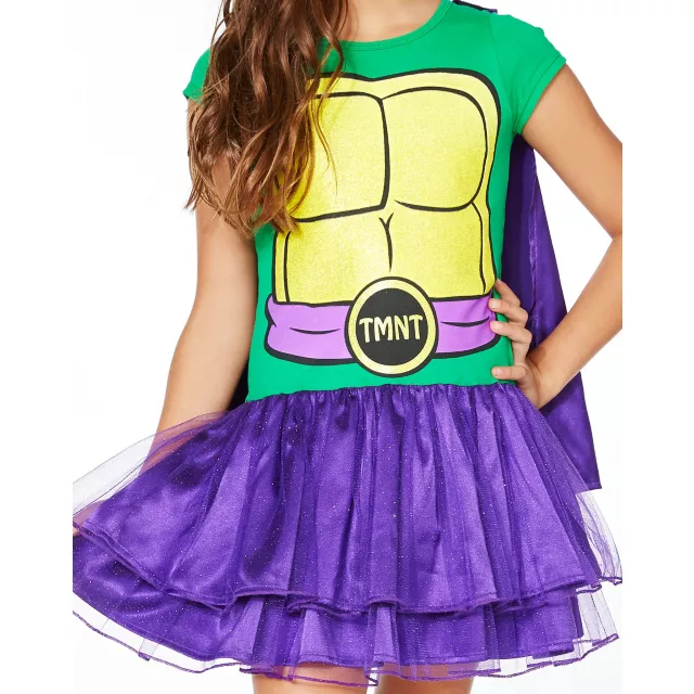 Girls TMNT Donatello Tutu Dress with Cape Costume at Spirit Halloween