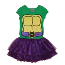 Girls TMNT Donatello Tutu Dress with Cape Costume at Spirit Halloween