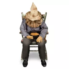 4 Ft 6 In Sitting Scarecrow Animatronic at Spirit Halloween