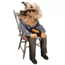 4 Ft 6 In Sitting Scarecrow Animatronic at Spirit Halloween