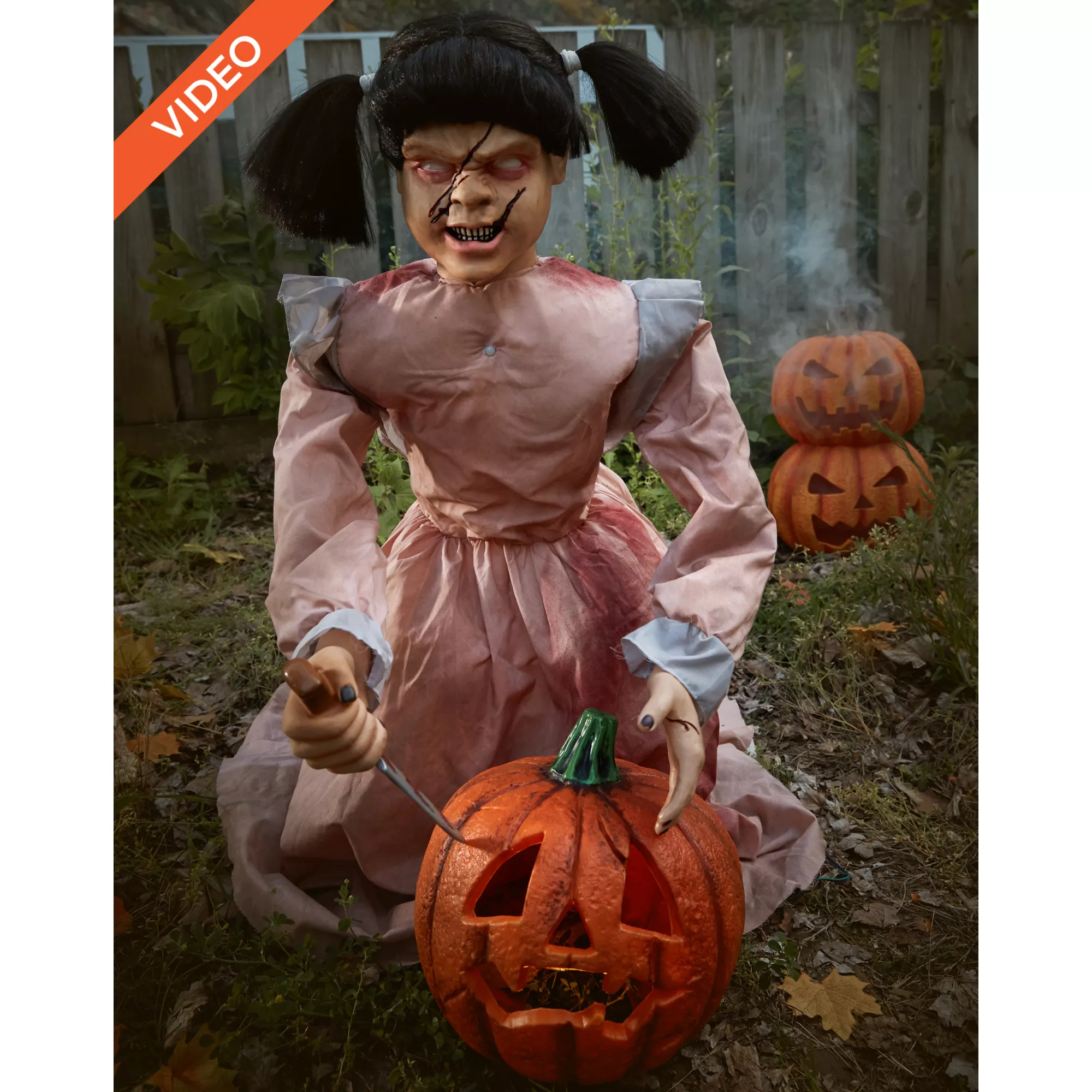 2 Ft Lunging Pumpkin Carver Animatronics – Decorations at Spencer's