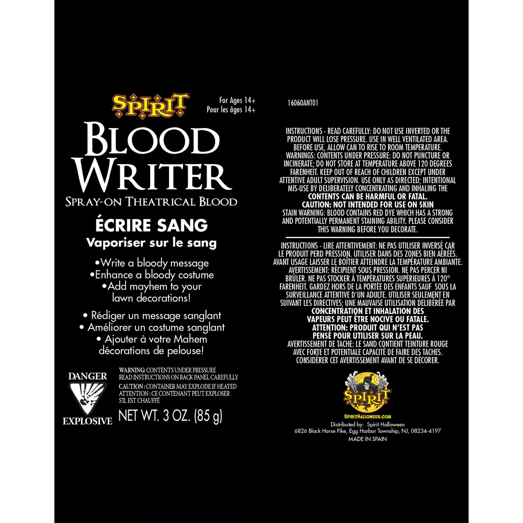 Spray-On Theatrical Blood at Spirit Halloween