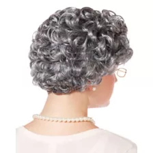 Curly Old Woman Wig at Spirit Halloween