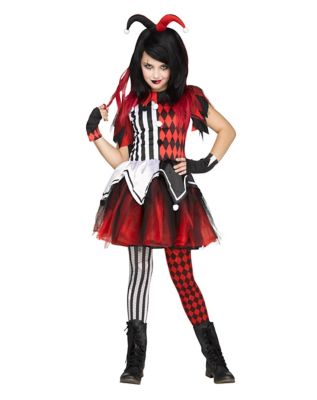 Kids Horror Harlequin Costume 