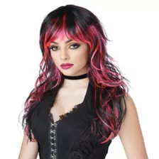 Black and Pink Tempting Tresses Wig at Spirit Halloween