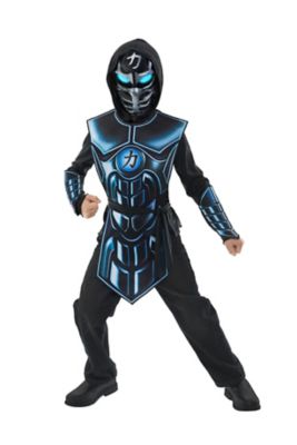 Ninja Assassin Blue Boys Martial Arts Dragon Ninja Fancy Dress Costume Kids  Ninj