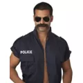 Dark Brown Cop Mustache at Spirit Halloween