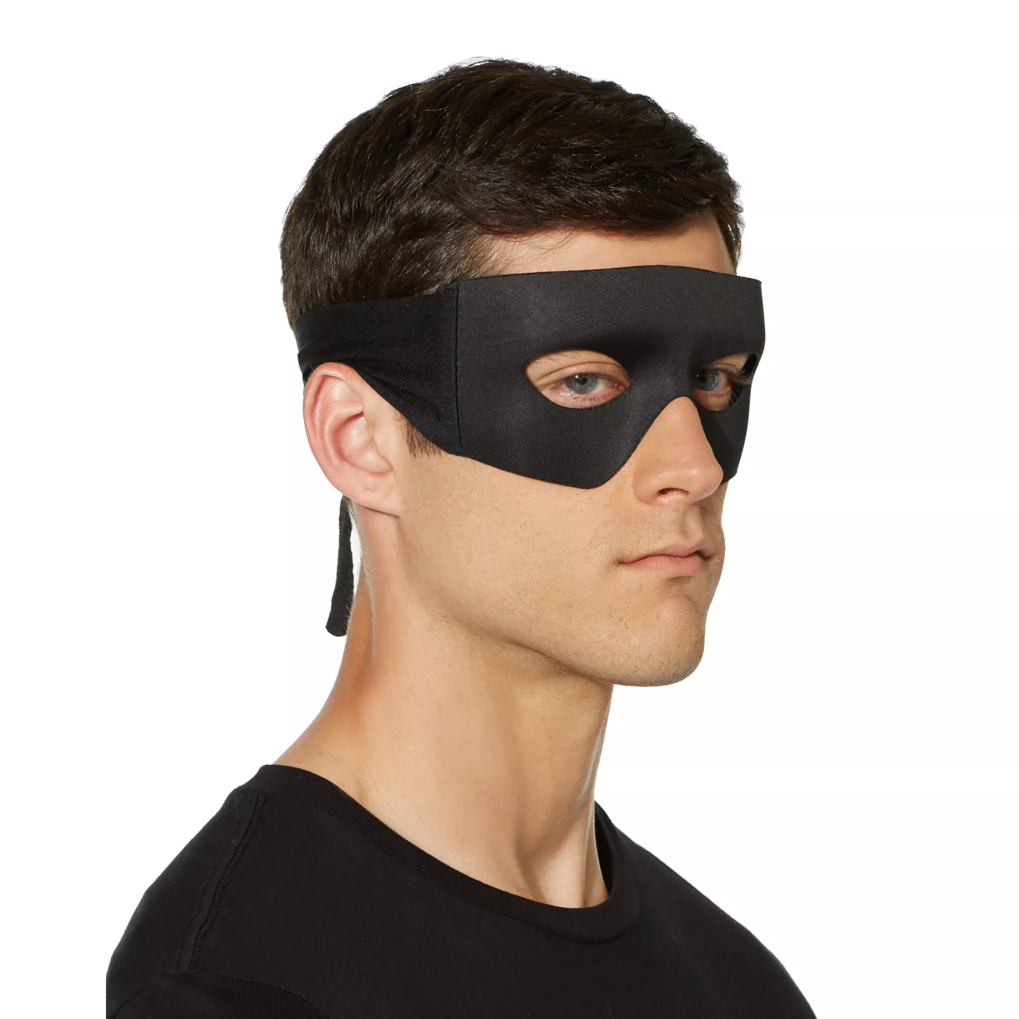 Black Burglar Eye Half Mask at Spencer's