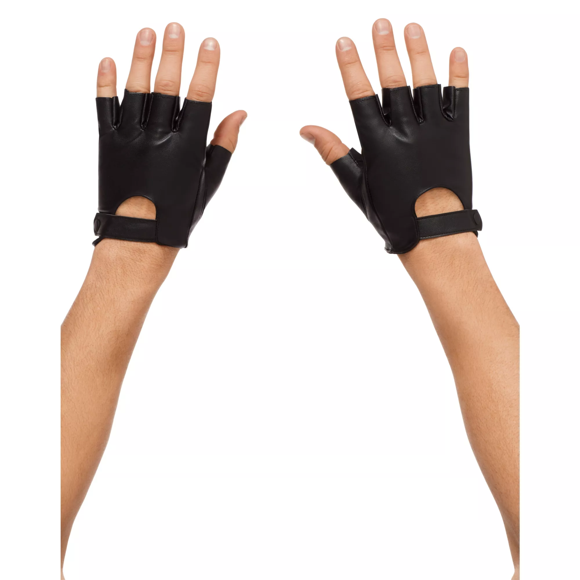 Fingerless Faux Leather Gloves at Spencer's