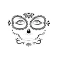 Black and White Sugar Skull Face Decal at Spirit Halloween