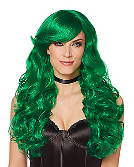 Green Curls Wig