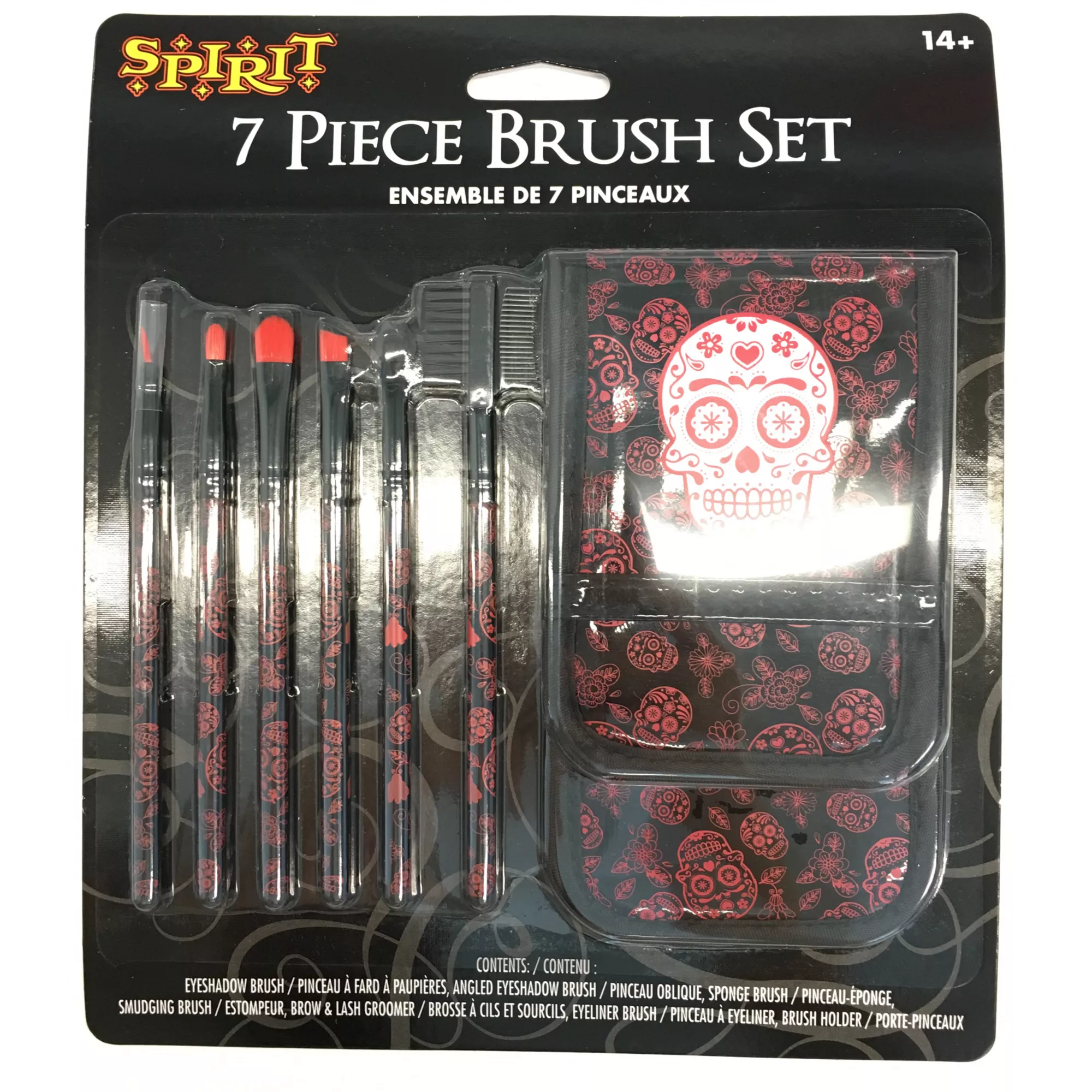 Sugar Skull Seven Piece Brush Set at Spirit Halloween