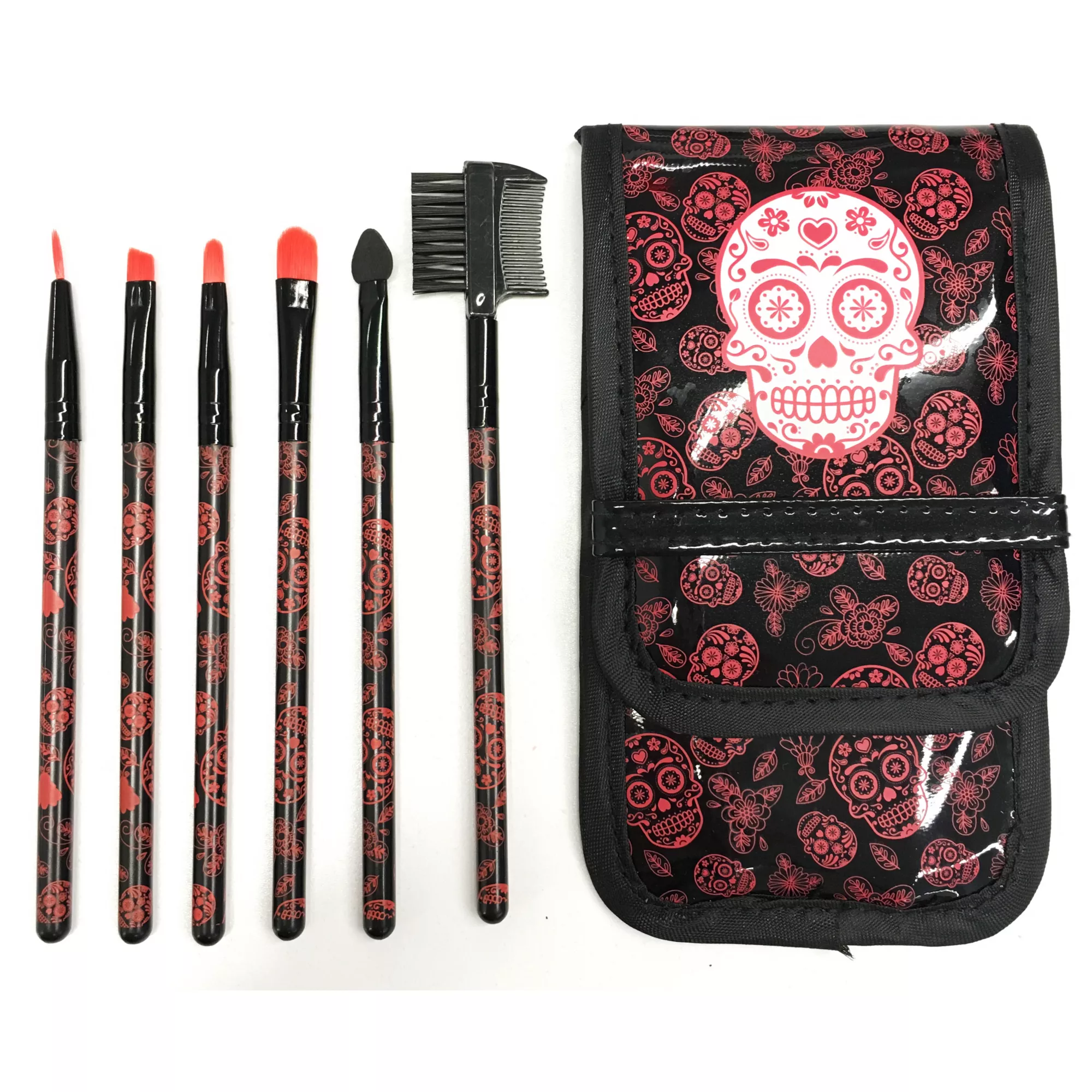 Sugar Skull Seven Piece Brush Set at Spirit Halloween