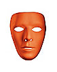 Blank Face Orange Half Mask