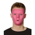 Blank Face Pink Half Mask at Spencer's