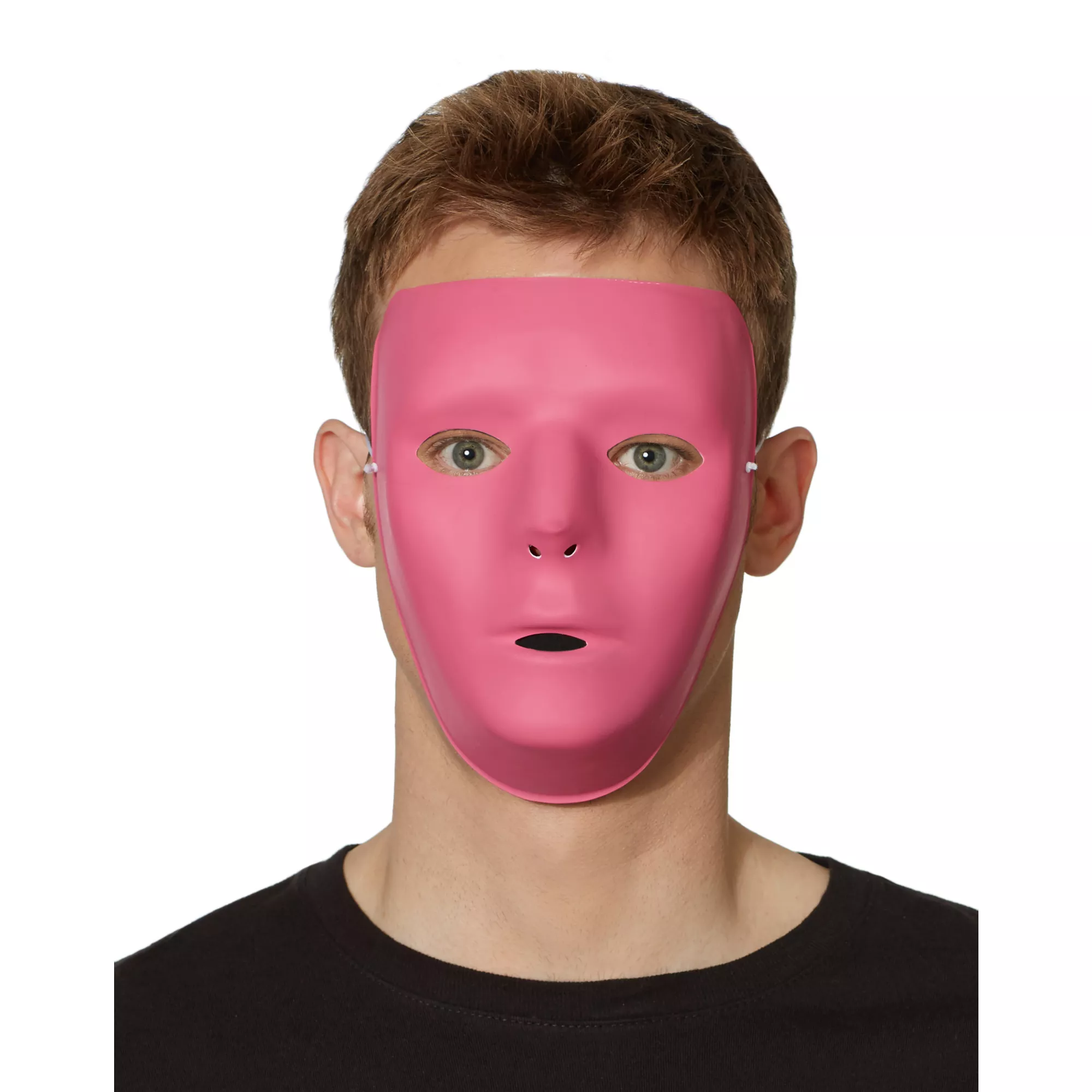 Blank Face Pink Half Mask at Spencer's