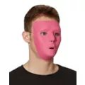 Blank Face Pink Half Mask at Spencer's