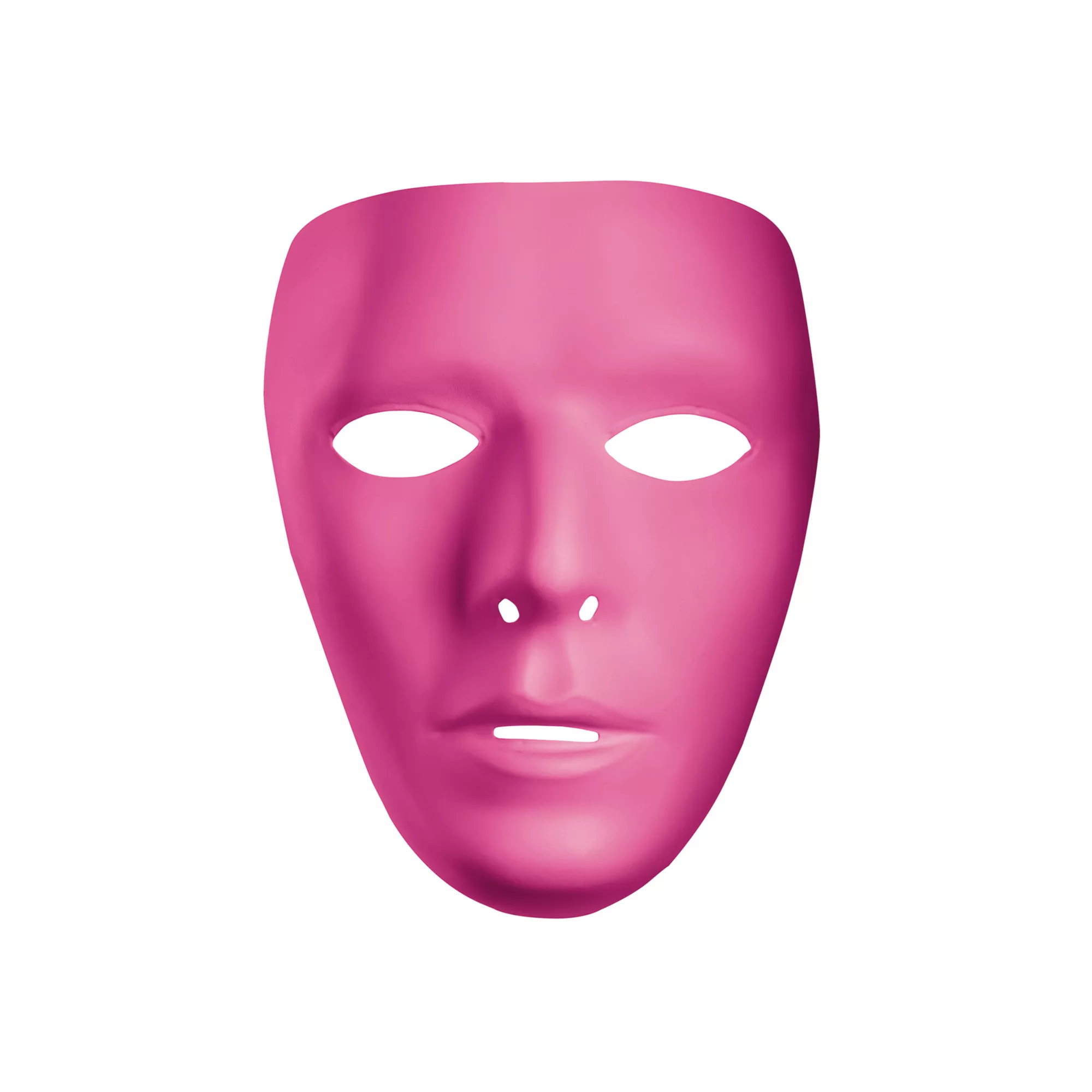 Blank Face Pink Half Mask at Spencer's