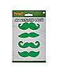 Green Moustaches 4 Pack