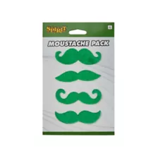 Green Moustaches 4 Pack at Spencer's