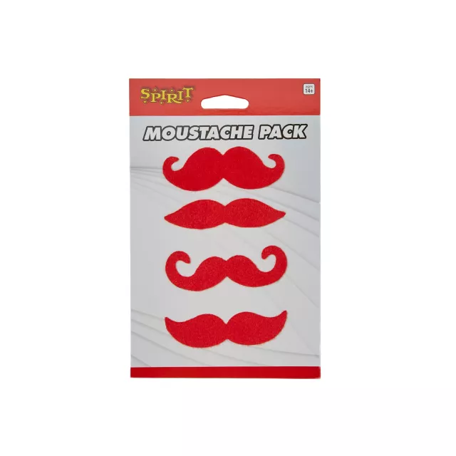 4pk Red Mustaches at Spirit Halloween