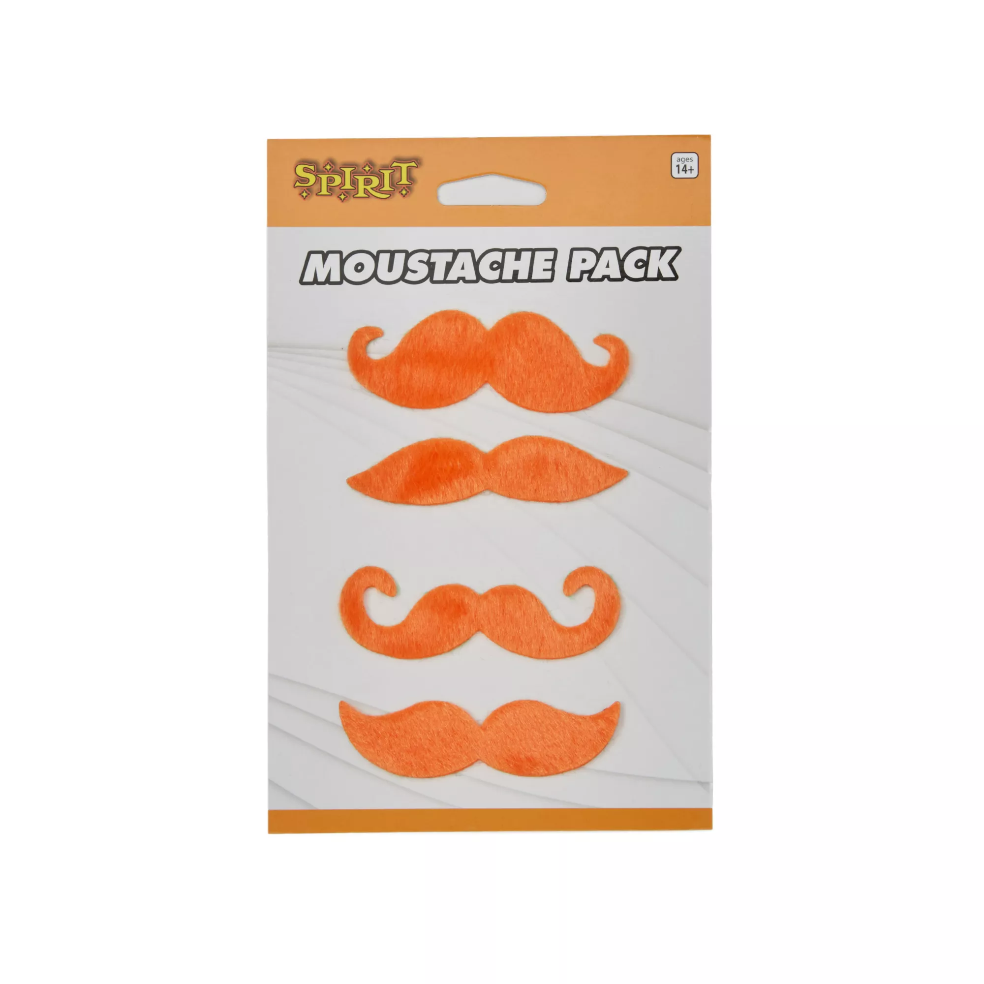 4pk Orange Mustaches at Spirit Halloween
