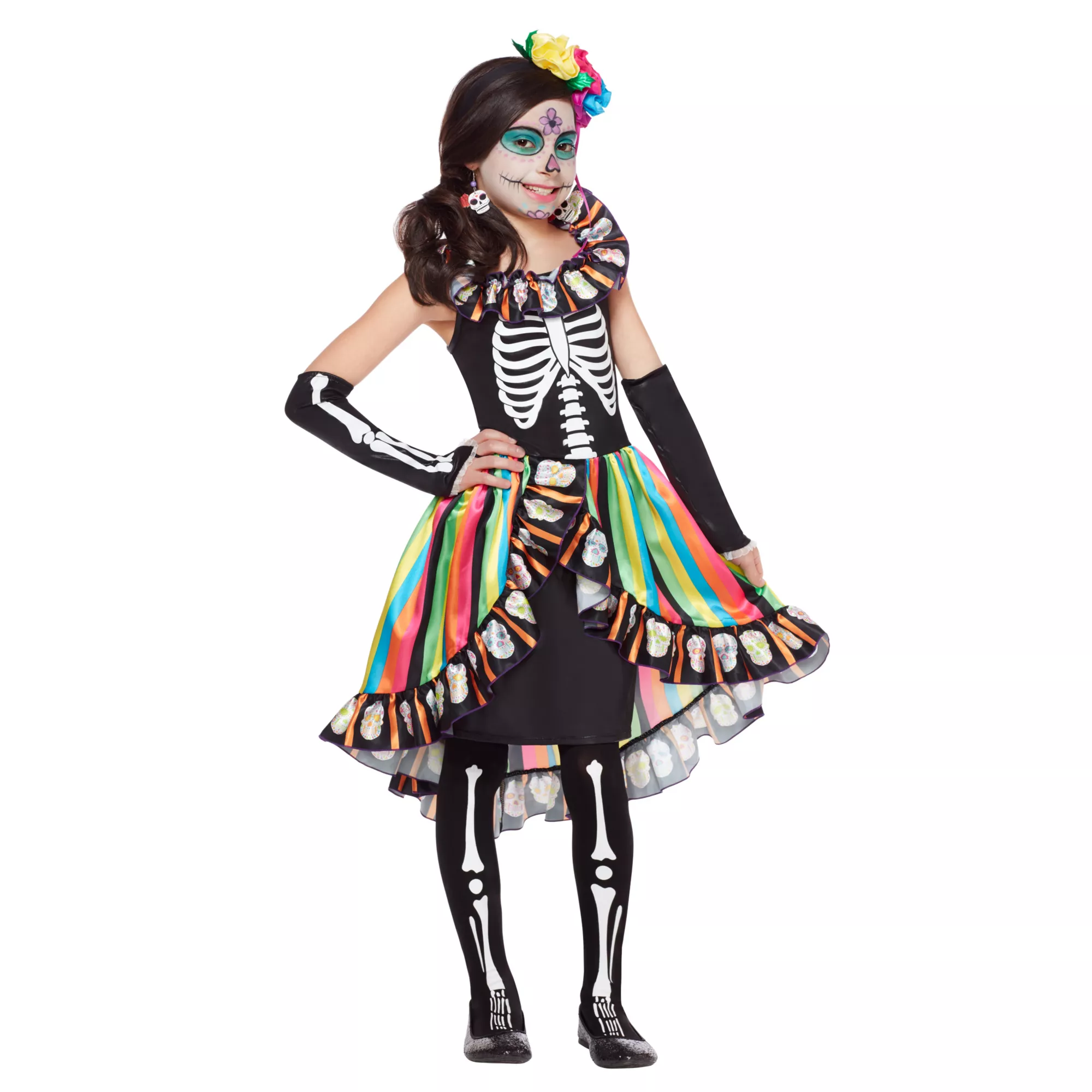 Kids Rainbow Sugar Skull Costume at Spirit Halloween