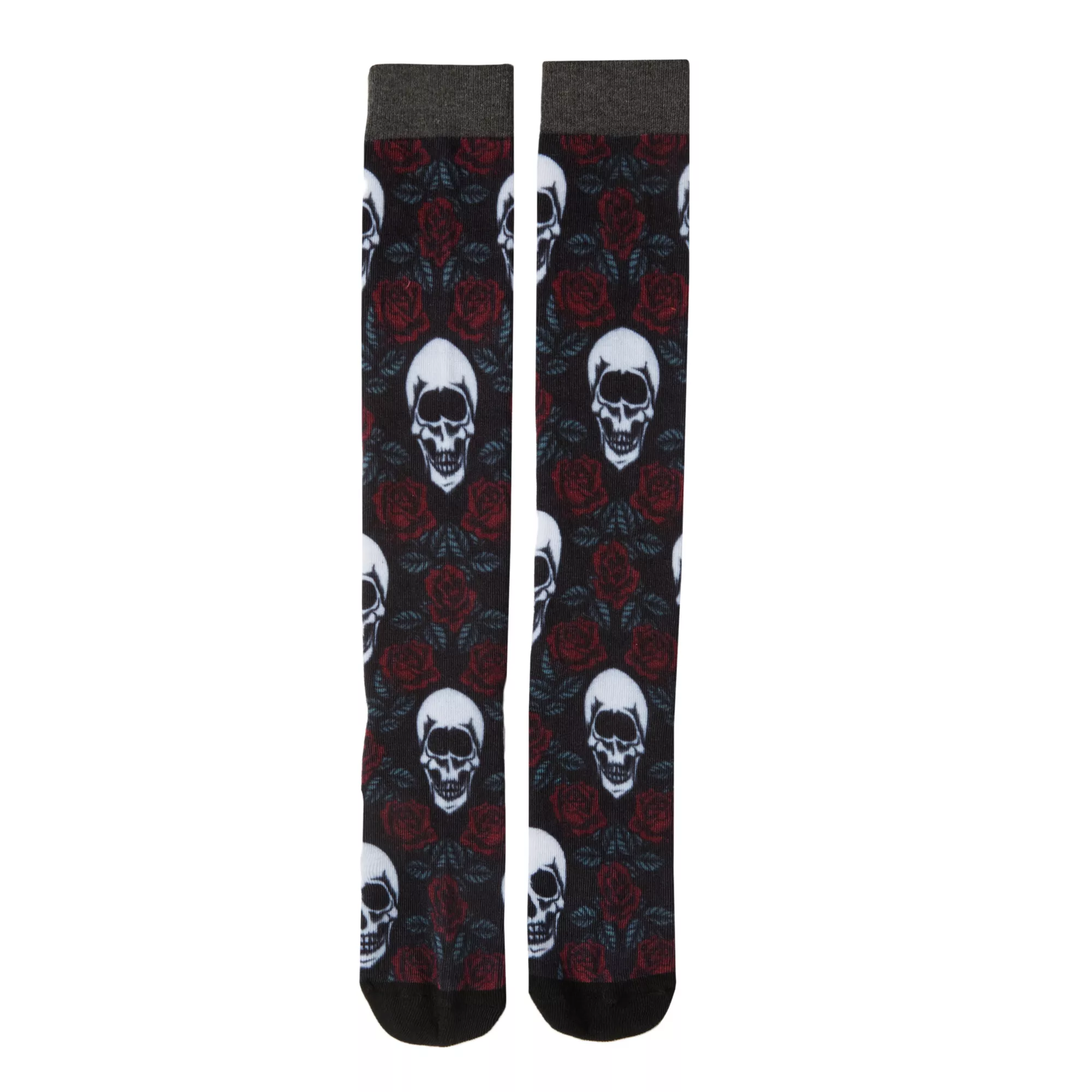 Rose and Skull Knee High Socks at Spirit Halloween