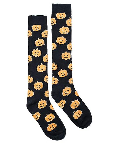 Pumpkin Knee High Socks - Spirithalloween.com