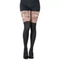 Adult Black Spider Web Tights at Spirit Halloween
