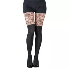 Adult Black Spider Web Tights at Spirit Halloween
