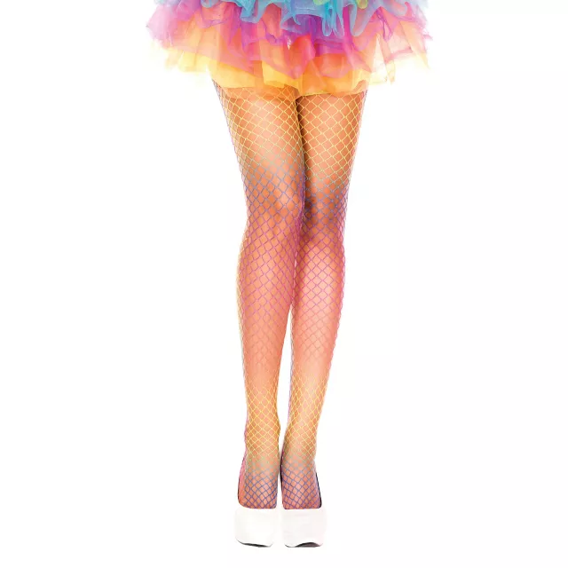 Rainbow Fishnet Pantyhose Spirithalloween