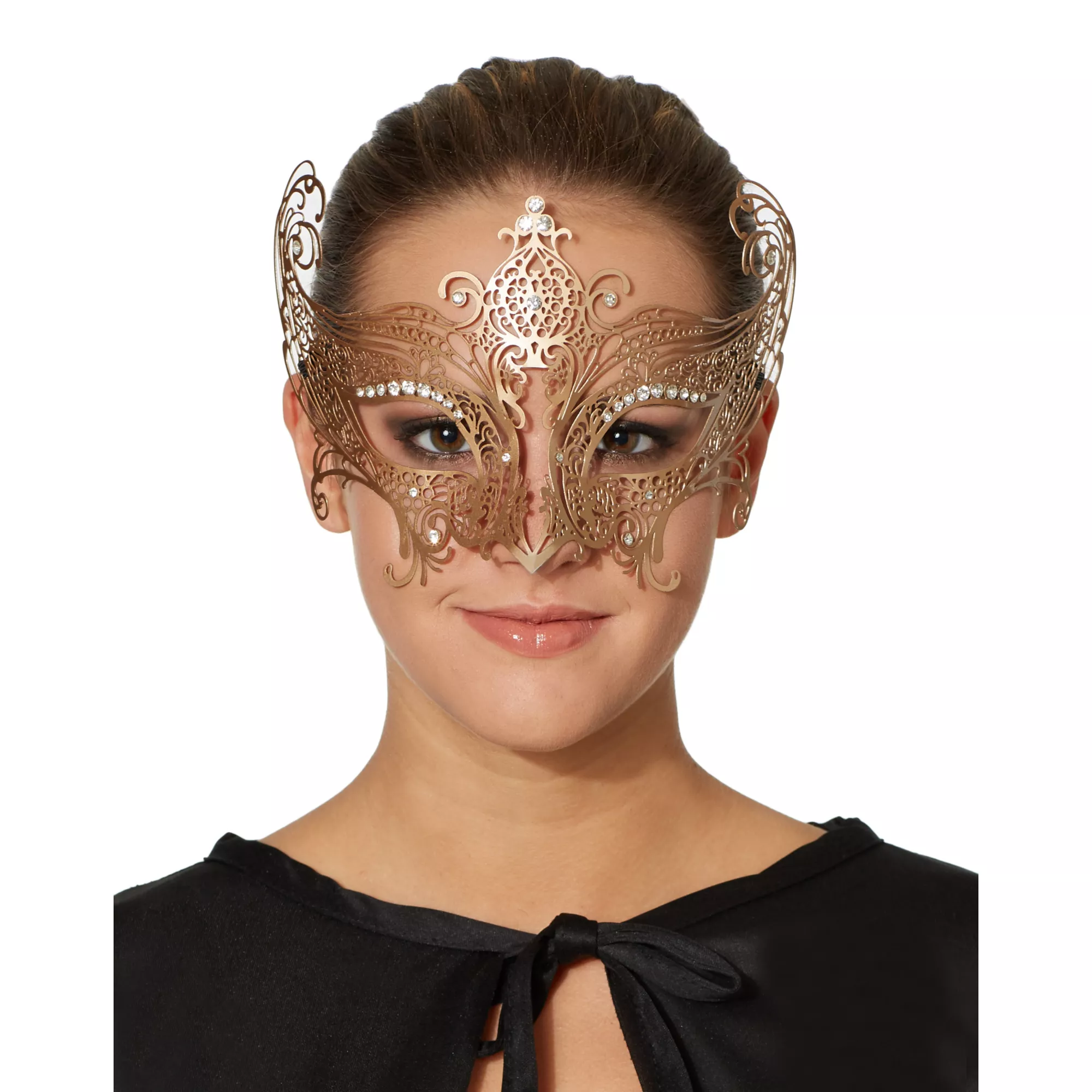 Gold Metal Lace Mask at Spirit Halloween