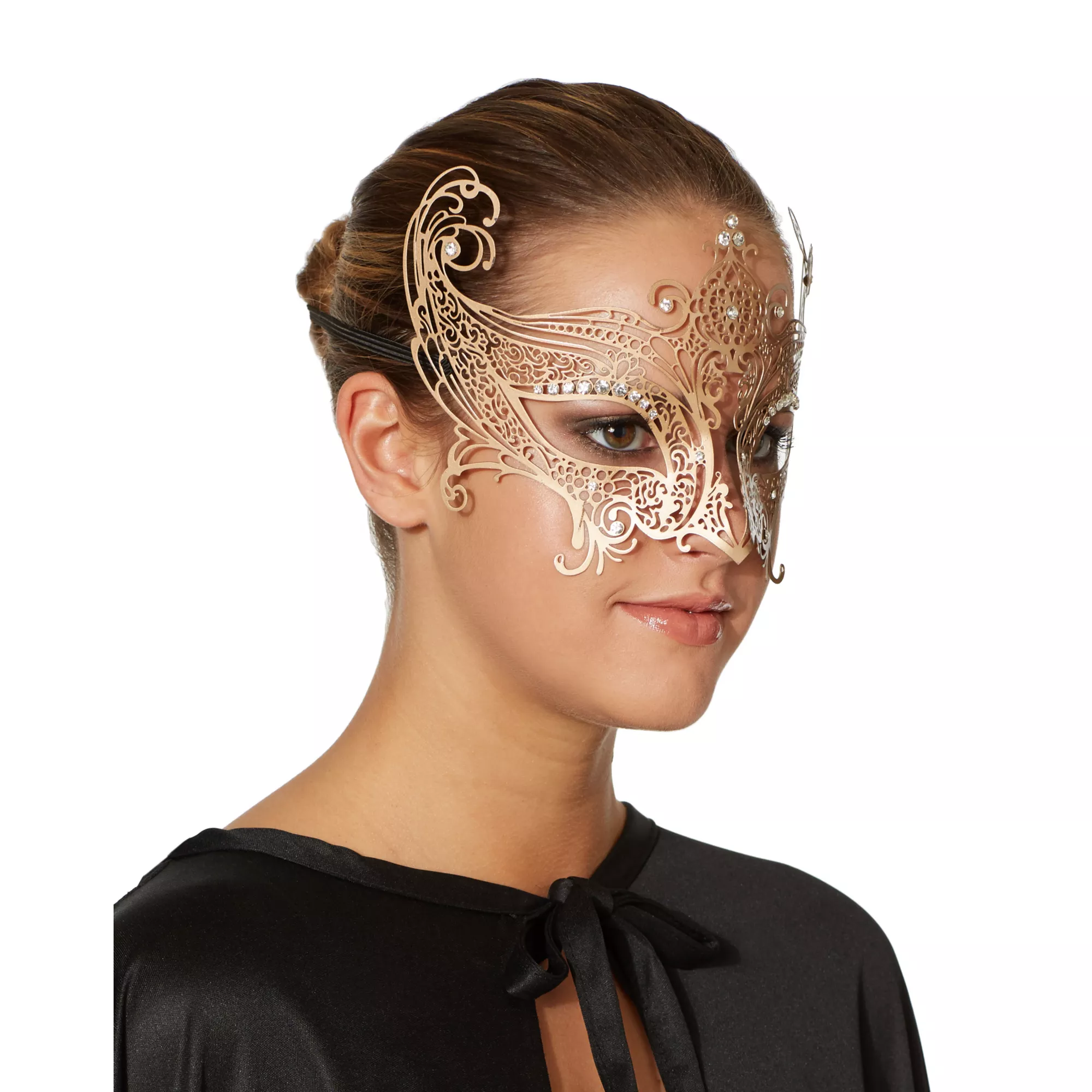 Gold Metal Lace Mask at Spirit Halloween
