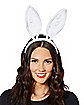 White Velour and Lace Bunny Ears