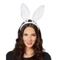 White Velour and Lace Bunny Ears at Spencer's