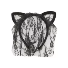 Veiled Lace Cat Ears at Spirit Halloween
