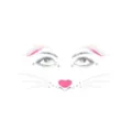 Beautiful Bunny Face Decal at Spirit Halloween