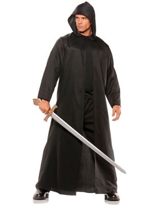 black hooded cape adult costume