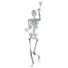 5 Ft Poseable Light-Up Chrome Skeleton - Decorations at Spirit Halloween