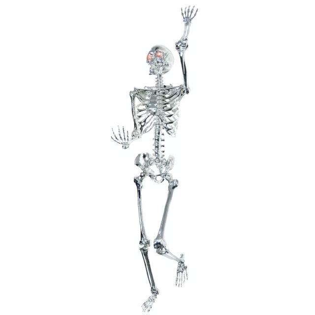 5 Ft Poseable Light-Up Chrome Skeleton - Decorations at Spirit Halloween