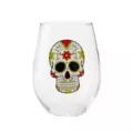 Sugar Skull Stemless Wine Glasses - 20 oz at Spencer's