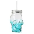 Teal Ombre Skull Glass With Straw 15 oz at Spirit Halloween