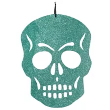 Teal Skull Cutout at Spirit Halloween