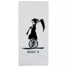 Cheeky Reaper Dish Towel at Spirit Halloween