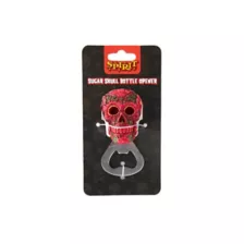 Pink and Green Sugar Skull Bottle Opener at Spirit Halloween