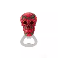 Pink and Green Sugar Skull Bottle Opener at Spirit Halloween