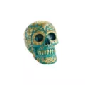 Teal and Gold Sugar Skull Figurine - Decorations at Spirit Halloween