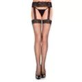 Black Lace Garter and Fishnet Stockings at Spirit Halloween