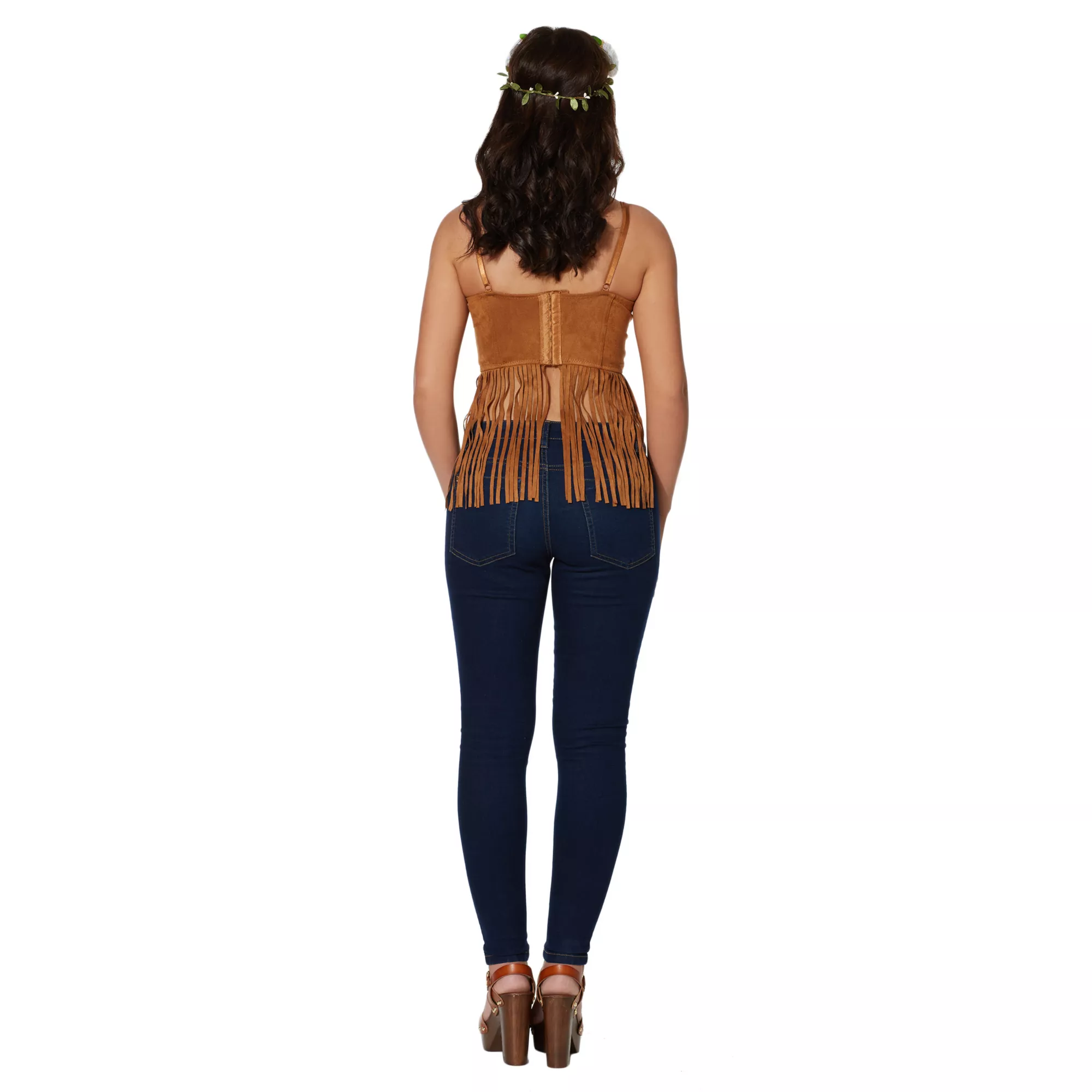 Adult Brown Suede Fringe Top at Spirit Halloween
